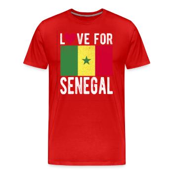 Senegal Fahne - Männer Premium Bio T-Shirt - Rot - Vorne - Damien (186cm)