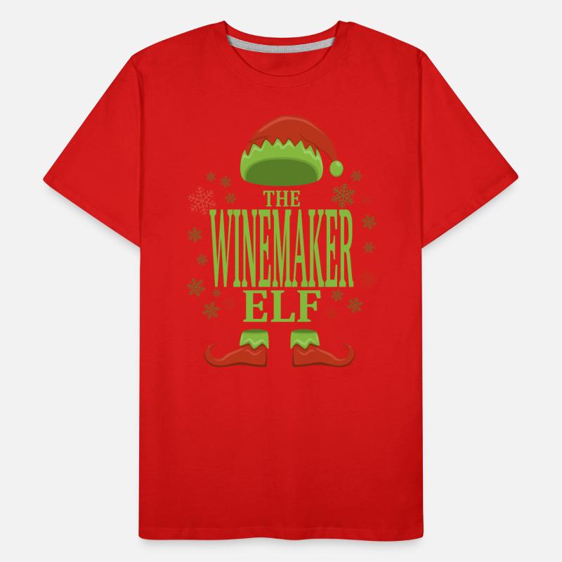 Vigneron Elfe de Noël T-shirt bio Premium Homme