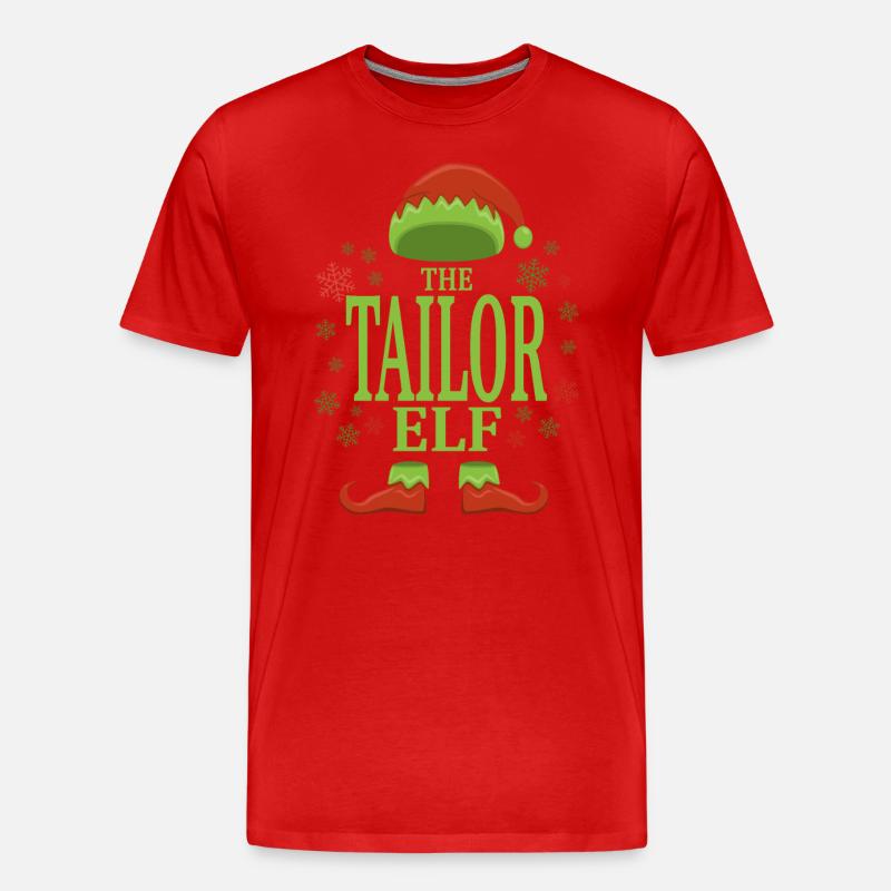 Schneider Weihnachtself - Männer Premium Bio T-Shirt - Rot