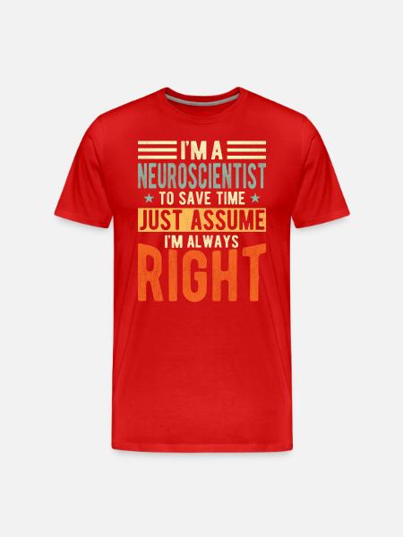 Neuroscientist - Men's Premium Organic T-Shirt - red