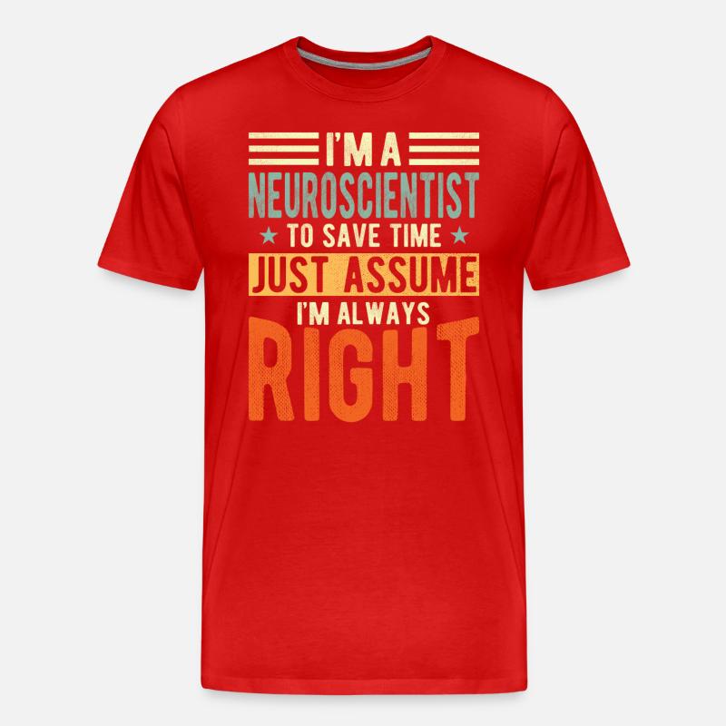 Neurowissenschaftler - Männer Premium Bio T-Shirt - Rot