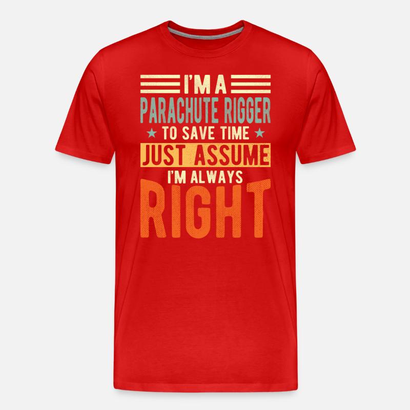 Fallschirm -rigger - Männer Premium Bio T-Shirt - Rot