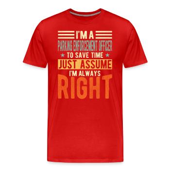 Park official - Men's Premium Organic T-Shirt - red - Front - Damien (186cm)