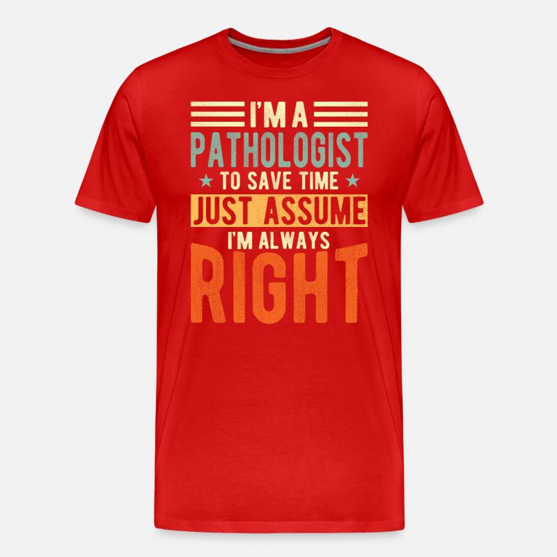 Pathologe - Männer Premium Bio T-Shirt - Rot