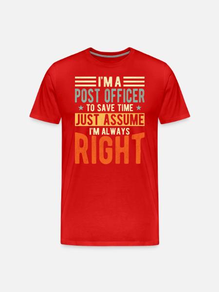 Postman - Men's Premium Organic T-Shirt - red