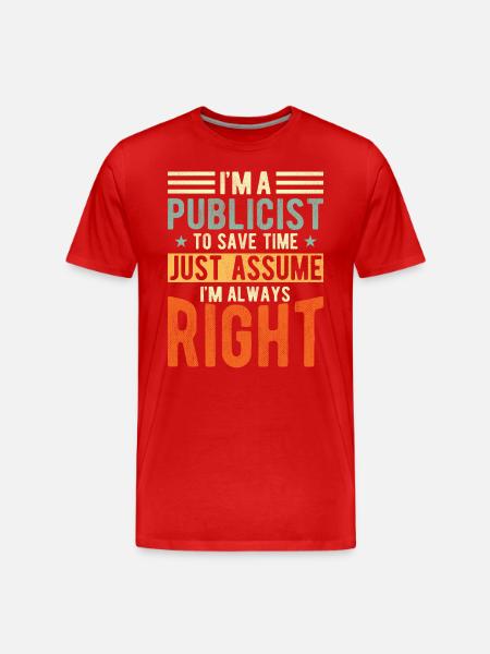 Publicist - Men's Premium Organic T-Shirt - red