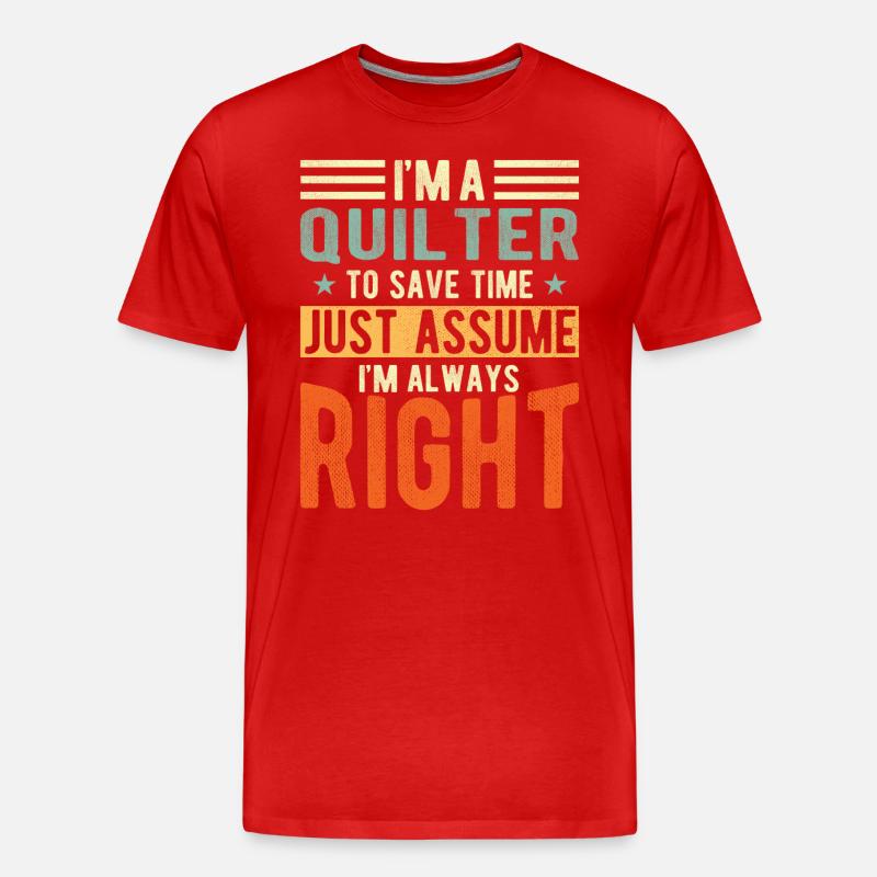 Quilter - Männer Premium Bio T-Shirt - Rot