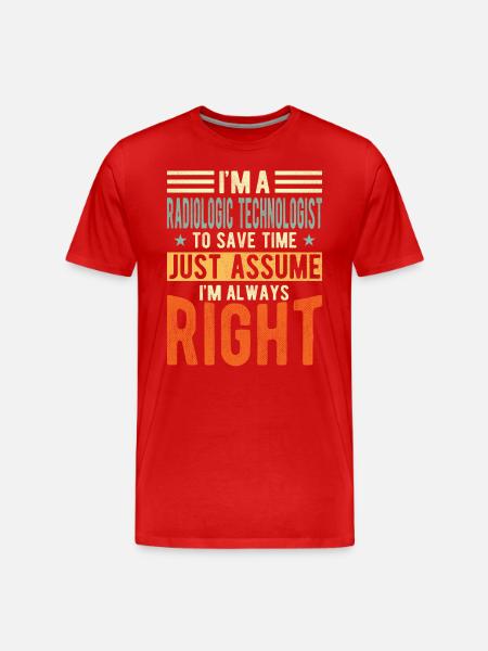 Radiological Technologist - Men's Premium Organic T-Shirt - red