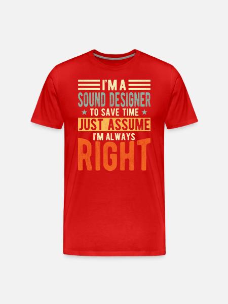 Sound Designer - Men's Premium Organic T-Shirt - red