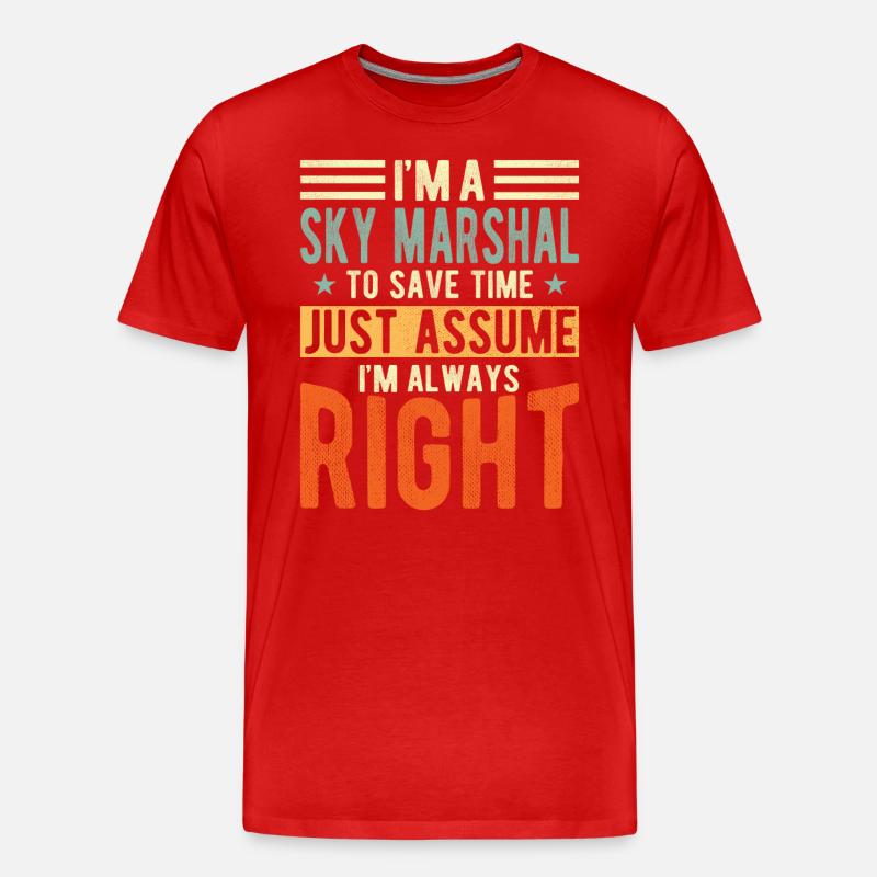 Sky Marschall - Männer Premium Bio T-Shirt - Rot