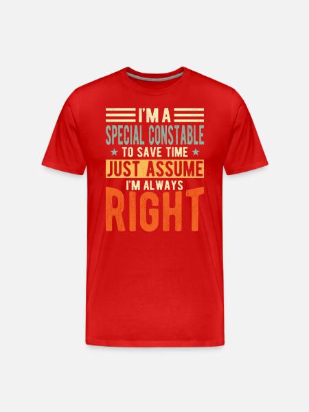 Special Policeman - Men's Premium Organic T-Shirt - red