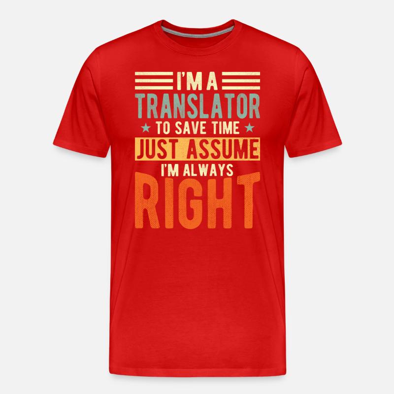 Übersetzer - Männer Premium Bio T-Shirt - Rot