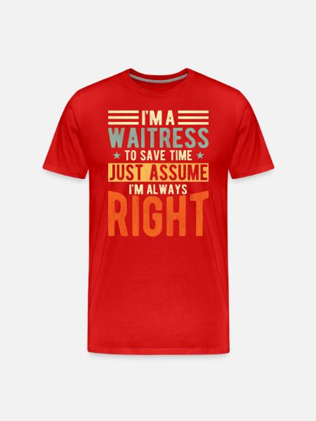 Waitress - Men's Premium Organic T-Shirt - red