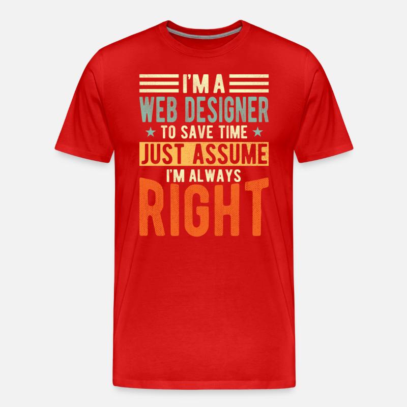 Webdesigner - Männer Premium Bio T-Shirt - Rot