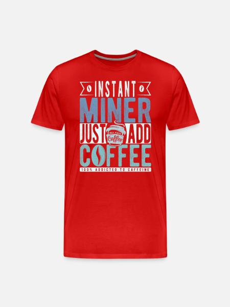 Bergmann coffee saying - Men's Premium Organic T-Shirt - red
