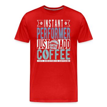 Künstler Kaffee Spruch - Männer Premium Bio T-Shirt - Rot - Vorne - Damien (186cm)