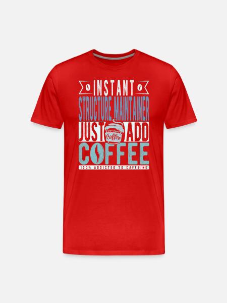 Strukturbleiberin Kaffee Spruch - Men's Premium Organic T-Shirt - red
