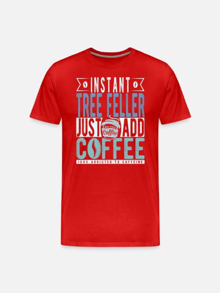 Baum Faller coffee saying - Men's Premium Organic T-Shirt - red