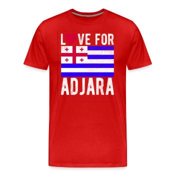 Adjara Souvenir - Männer Premium Bio T-Shirt - Rot - Vorne - Damien (186cm)