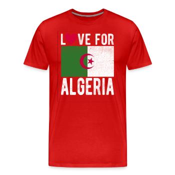 Algerien Souvenir - Männer Premium Bio T-Shirt - Rot - Vorne - Damien (186cm)