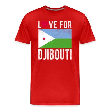 Dschibuti Souvenir - Männer Premium Bio T-Shirt - Rot - Vorne - Damien (186cm)