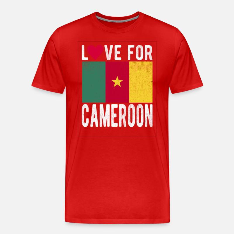 Kamerun Souvenir - Männer Premium Bio T-Shirt - Rot