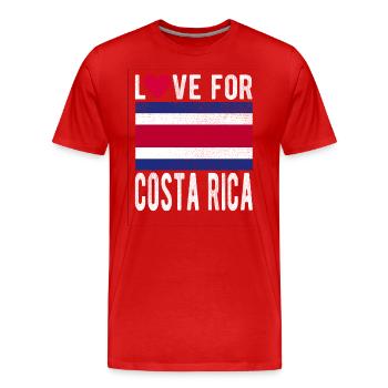 Costa Rica Souvenir - Männer Premium Bio T-Shirt - Rot - Vorne - Damien (186cm)