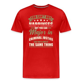 Licence en droit - T-shirt bio Premium Homme - rouge - Devant - Damien (186cm)