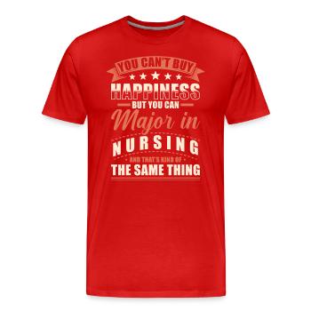 Nursing Graduation - Men's Premium Organic T-Shirt - red - Front - Damien (186cm)