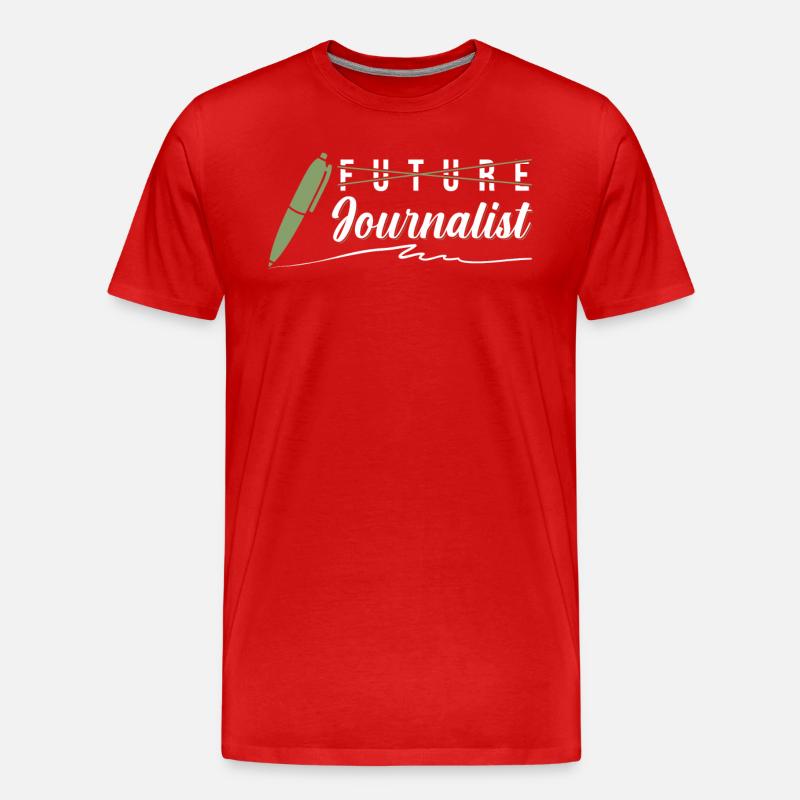 Journalismus Abschluss - Männer Premium Bio T-Shirt - Rot