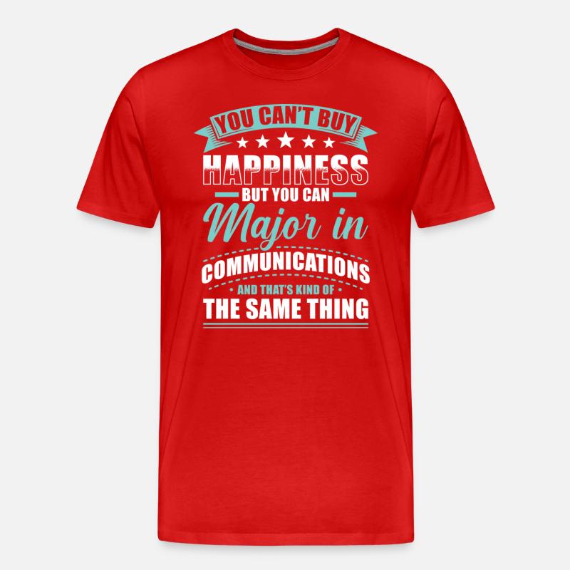 Kommunikation Abschluss - Männer Premium Bio T-Shirt - Rot