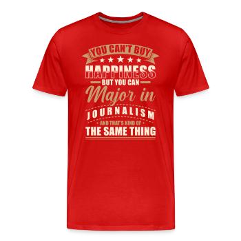 Journalismus Abschluss - Männer Premium Bio T-Shirt - Rot - Vorne - Damien (186cm)