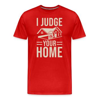 Cadeau de l’inspecteur en bâtiment - T-shirt bio Premium Homme - rouge - Devant - Damien (186cm)