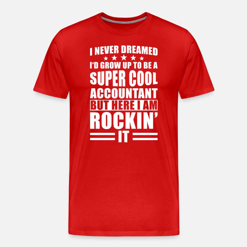Buchhalter Spruch - Männer Premium Bio T-Shirt - Rot