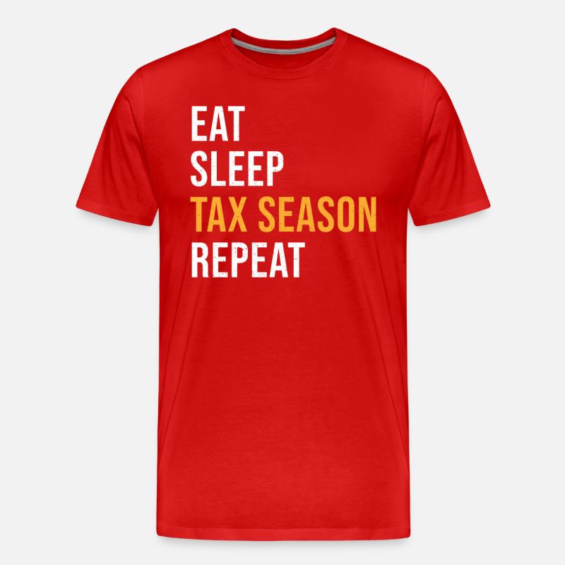 Buchhalter Spruch Steuersaison - Männer Premium Bio T-Shirt - Rot