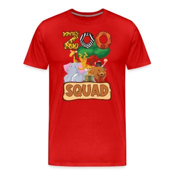 Zoo Group Design - Zoo Animals - Zoo Squad - T-shirt bio Premium Homme - rouge - Devant - Damien (186cm)