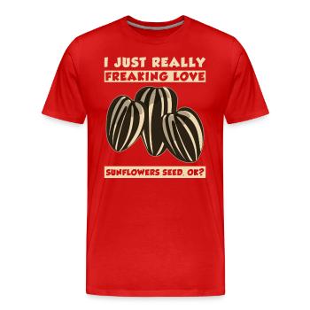 Sunflower - Men's Premium Organic T-Shirt - red - Front - Damien (186cm)