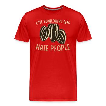 Sunflower - Men's Premium Organic T-Shirt - red - Front - Damien (186cm)