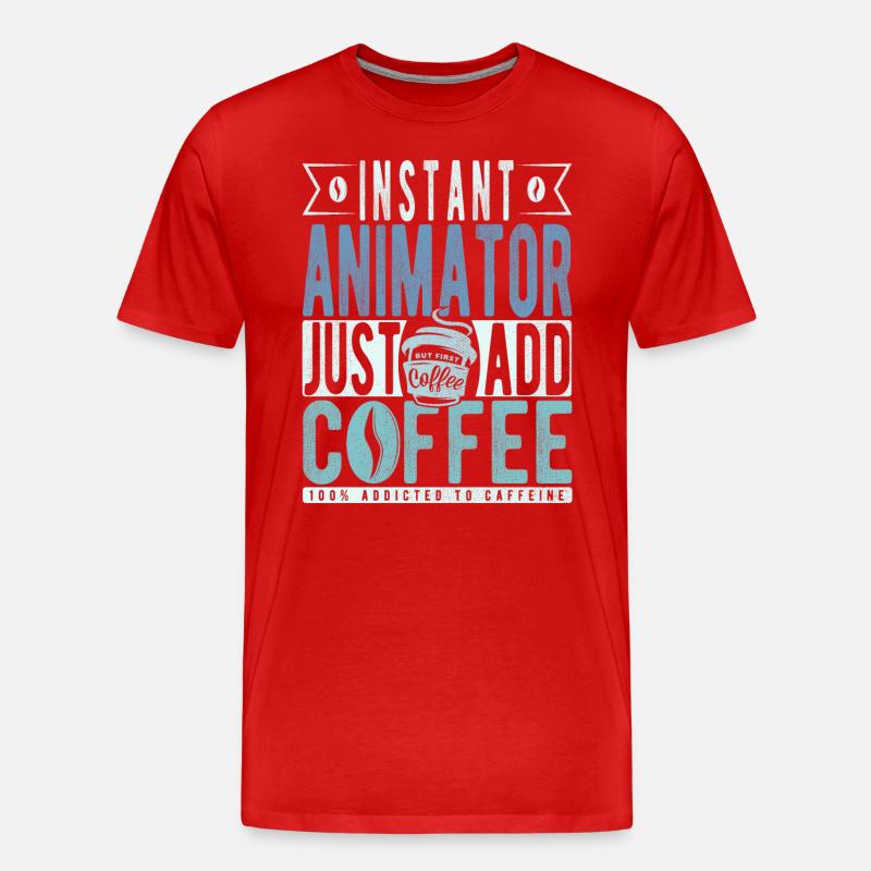 Buchalter Kaffee Spruch - Männer Premium Bio T-Shirt - Rot