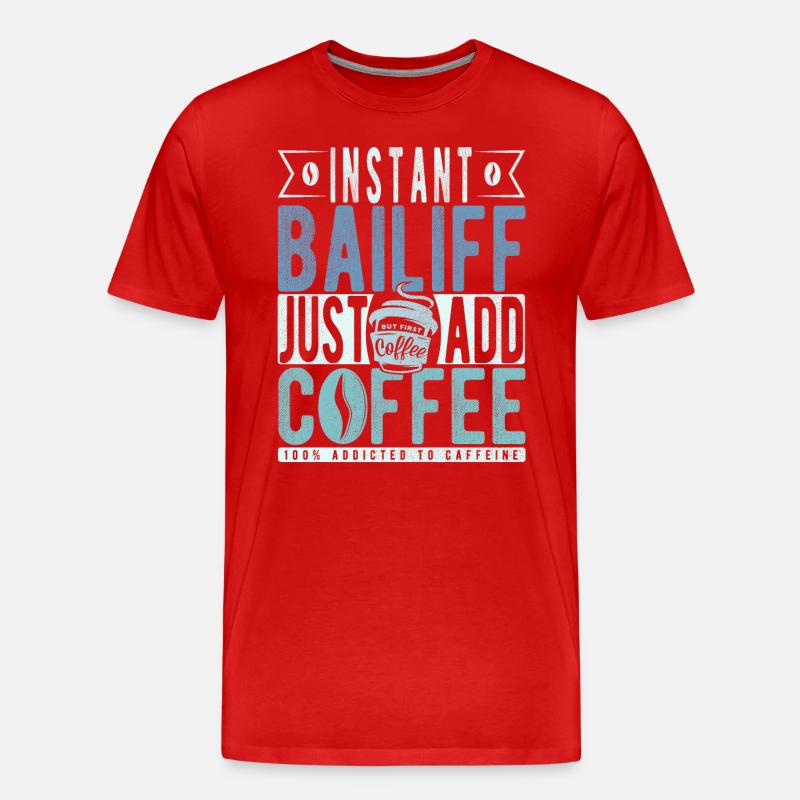 Buchalter Kaffee Spruch - Männer Premium Bio T-Shirt - Rot
