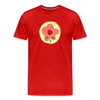 Bonbons Kawaii - T-shirt bio Premium Homme - rouge - Devant - Damien (186cm)