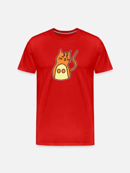 Cat hand-drawn - Men's Premium Organic T-Shirt - red