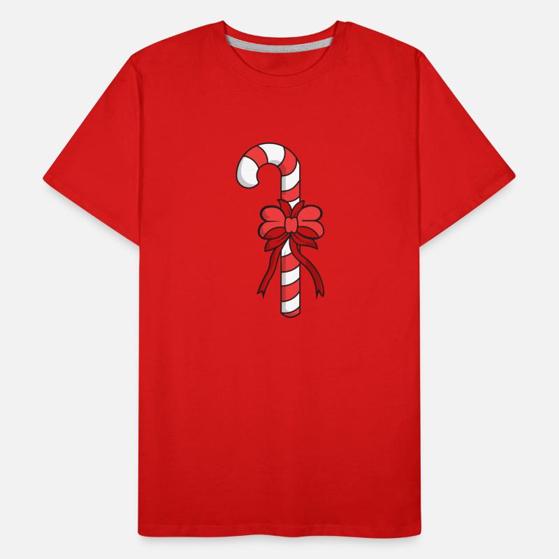 Candy Cane Candy Men's Premium Organic T-Shirt