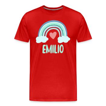 Emilio Nom Rainbow Baby - T-shirt bio Premium Homme - rouge - Devant - Damien (186cm)