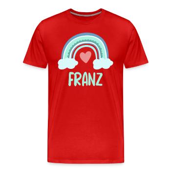 Franz Name Rainbow Baby - Men's Premium Organic T-Shirt - red - Front - Damien (186cm)