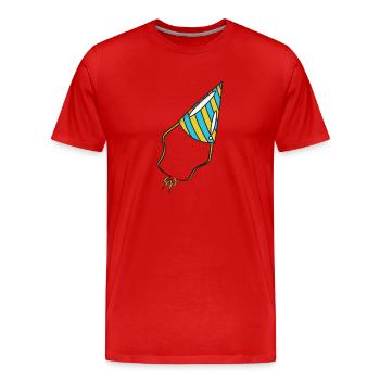 Chapeau de fête - T-shirt bio Premium Homme - rouge - Devant - Damien (186cm)
