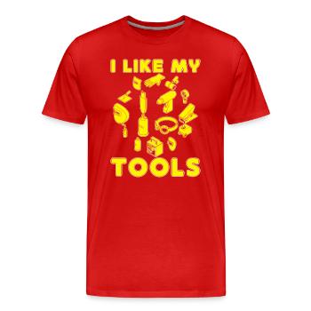 I Like My Tools Welding Stuff Welders Gift Idea - Männer Premium Bio T-Shirt - Rot - Vorne - Damien (186cm)