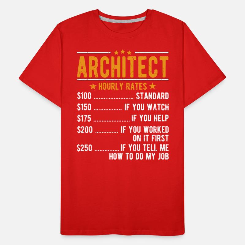 Salaire horaire d’architecte T-shirt bio Premium Homme