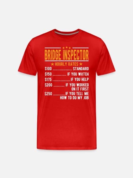 Bridge inspector hourly wage - Men's Premium Organic T-Shirt - red
