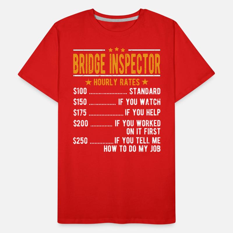 Salaire horaire de l’inspecteur de pont T-shirt bio Premium Homme